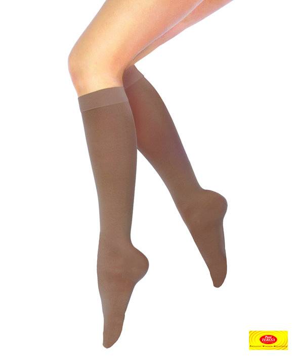 Podkolanówki przeciwżylakowe 1 klasa Pani Teresa - długie, czubek otwarty
