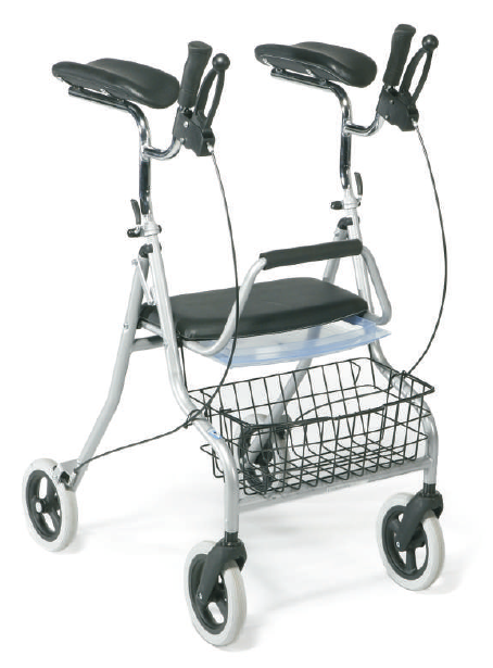 Podpórka czterokołowa stalowa z podparciem pod łokcie Vermeiren