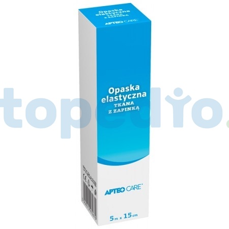 Opaska elastyczna tkana z zapinką APTEO CARE, 5 m x 15 cm